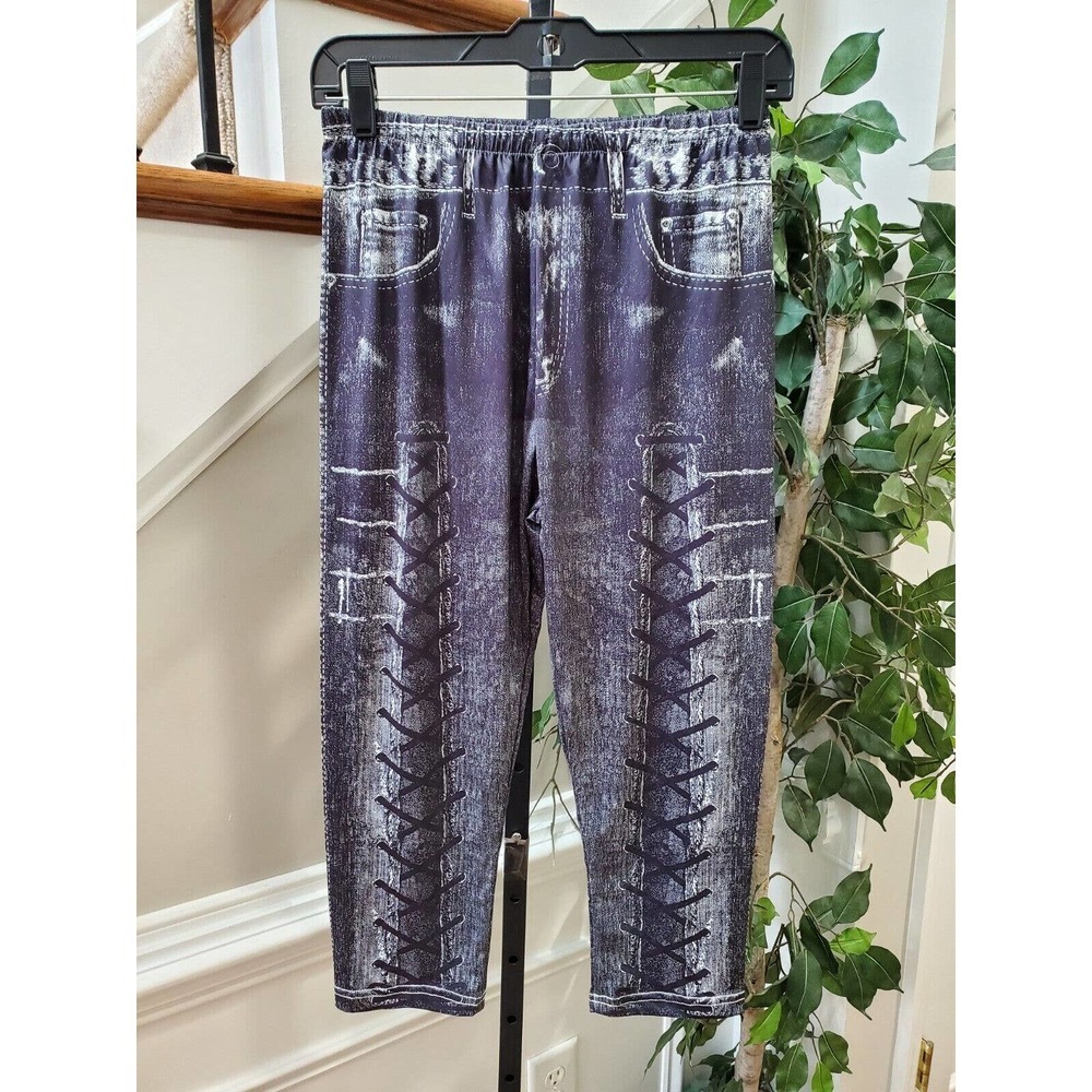 SHEIN Women Gray Polyester Mid Rise Comfort Waist Straight Fit Pant Size Medium